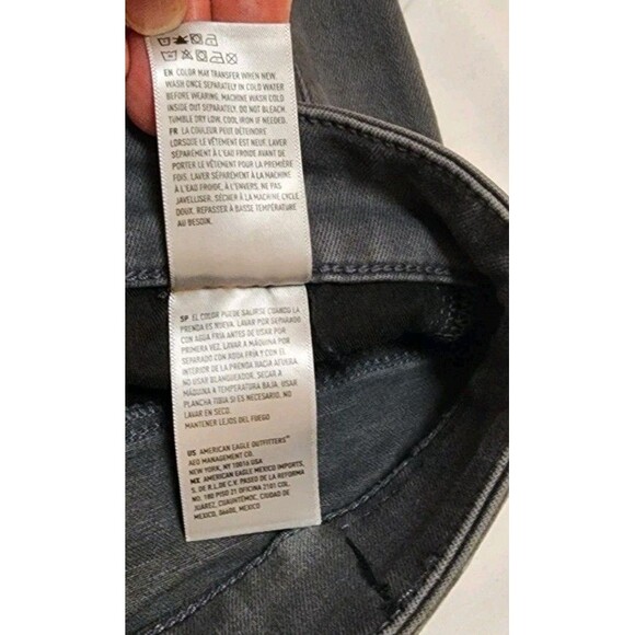 American Eagle Outfitters Next Level Stretch Skinny Jeans 12 Regular Gray Cute - Picture 7 of 12